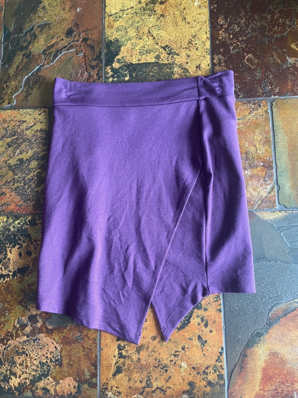 Purple Women's Asymmetric Wrap Skirt (373)